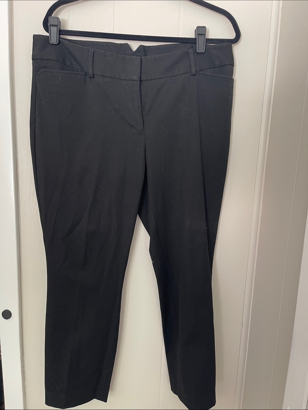 Express Black Straight-Leg Stretch Dress Pants